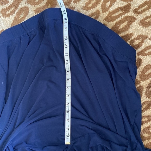 Susan Graver Navy Liquid Knit Pants Womens Plus Size 2XP Slinky stretch straight - Picture 9 of 10